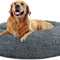 Dog Beds Calming Dog Bed, Faux Fur Fluffy Donut Cuddler Anxiety Cat Bed, round Donut Dog Beds Large Dogs (Xx-Large(36"X28"), B-Grey)